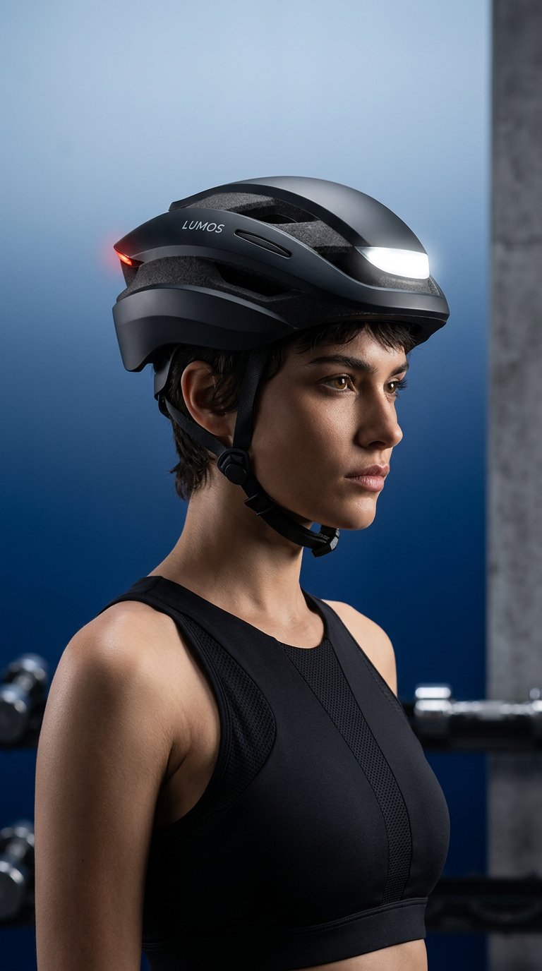 AI product shot of Lumos Ultra Smart Bike Helmet