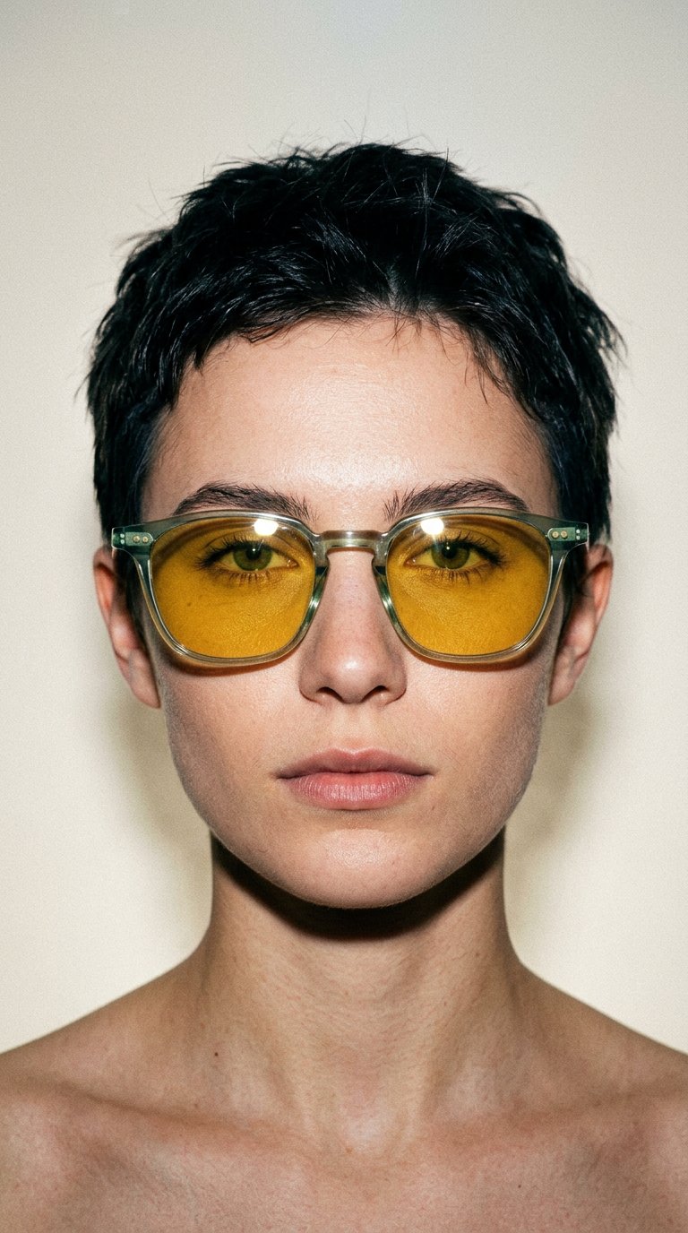 AI product shot of J.HYDE Reverie Green (Amber Tint)