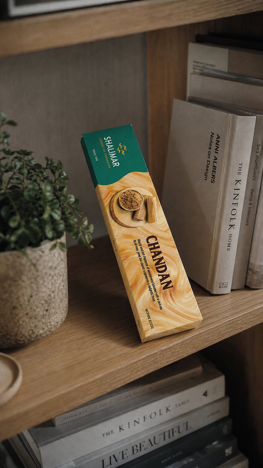 AI product shot of Chandan Economy Long Box - 6 Packets