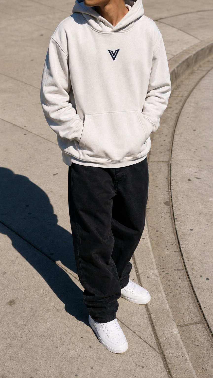 AI product shot of They will follow Oversized Hoodie - White