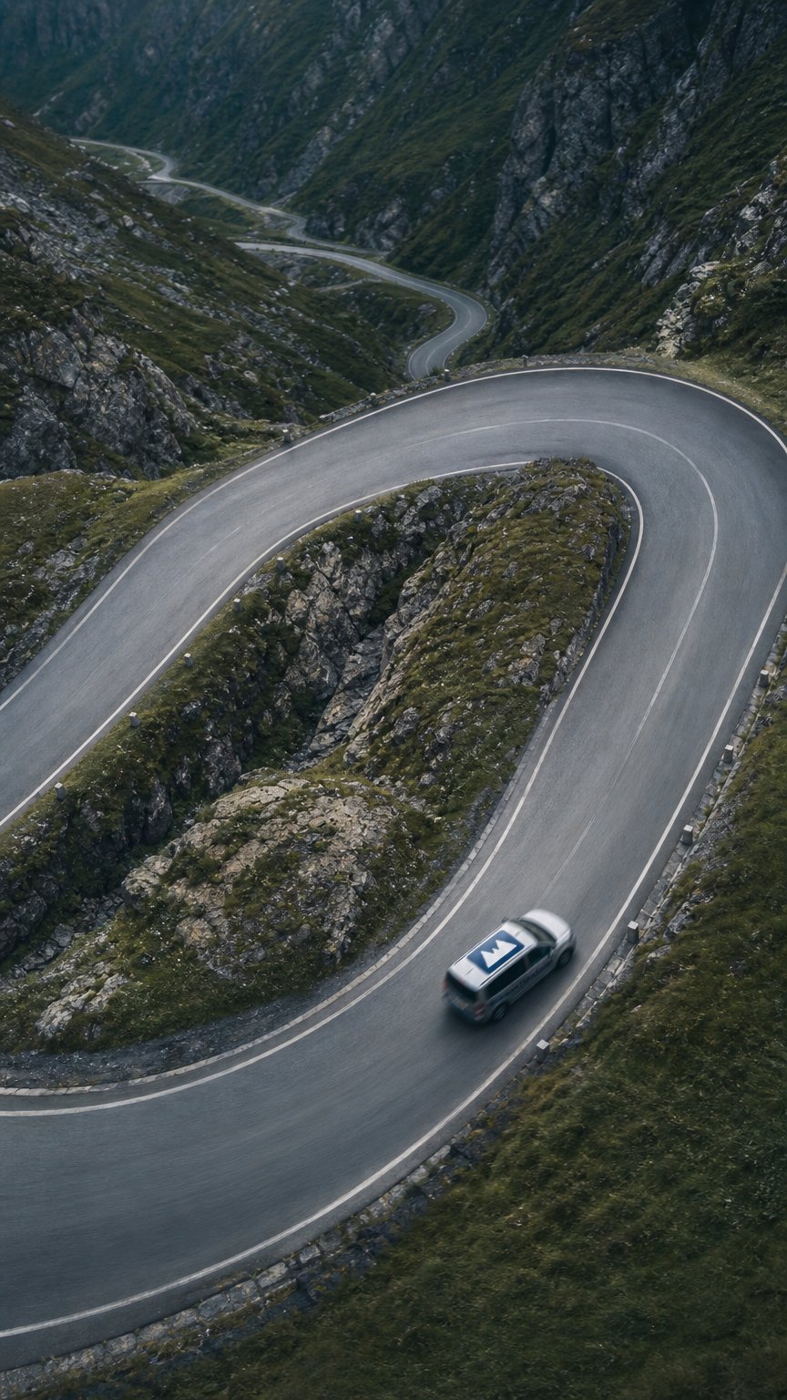 AI product shot of Personenbeförderung mit Mietwagen