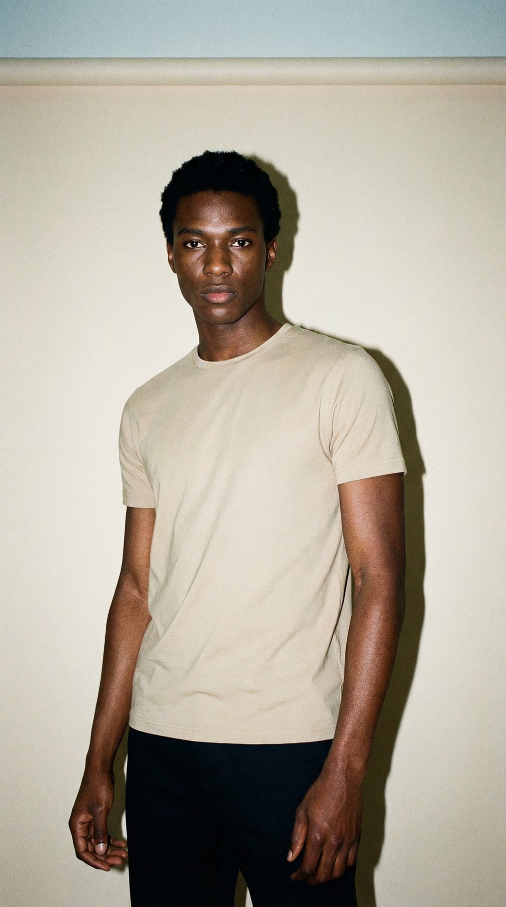 AI product shot of Beige Classic T-Shirt
