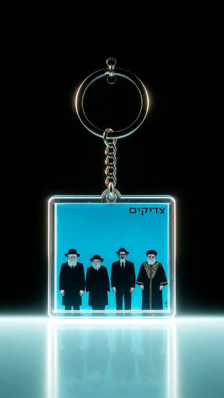 AI product shot of The Tzadikim Keychain ed1/100