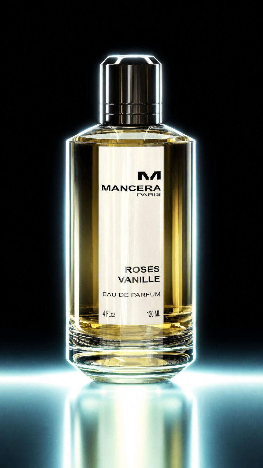 AI product shot of Mancera Roses Vanille Eau De Parfum