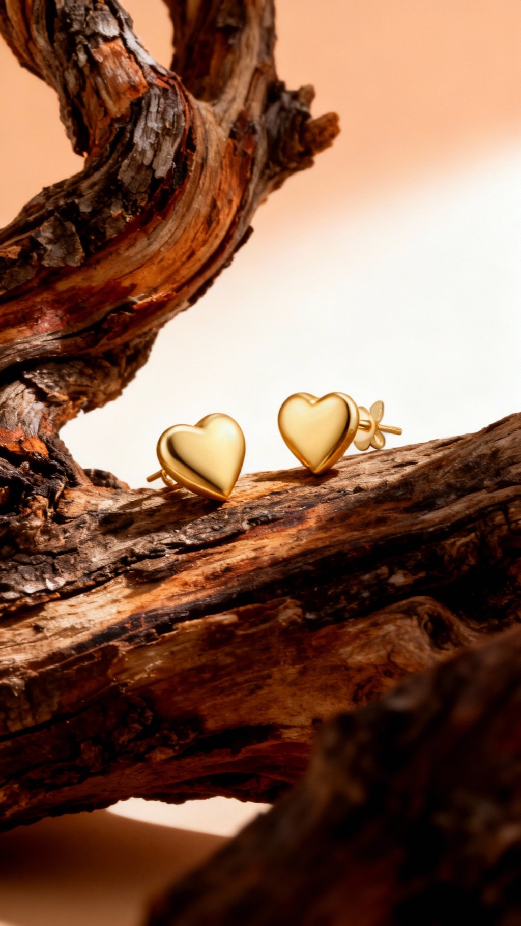 AI product shot of Goldene Herz-Ohrstecker