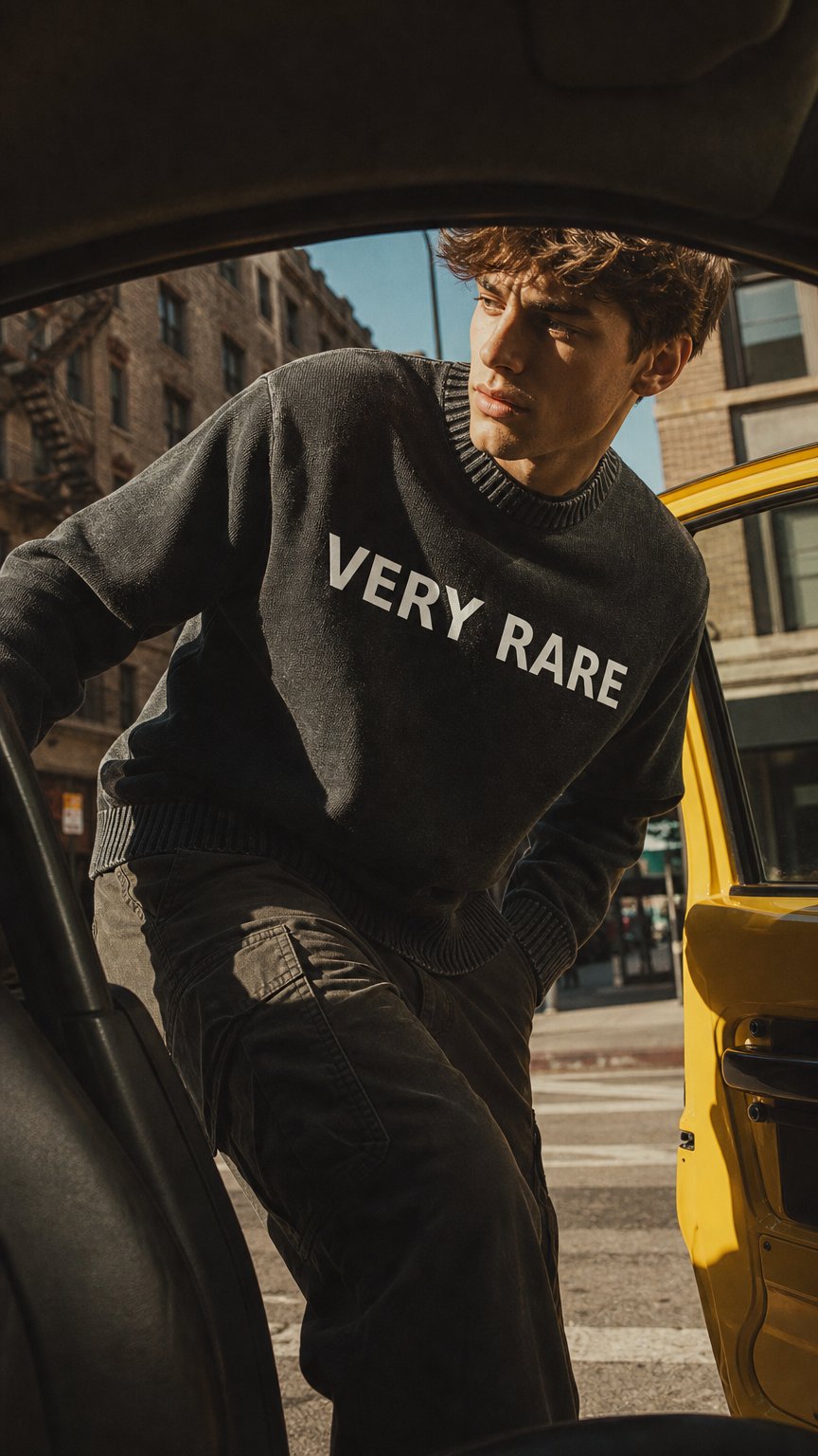 AI product shot of Essential Vintage Sweater