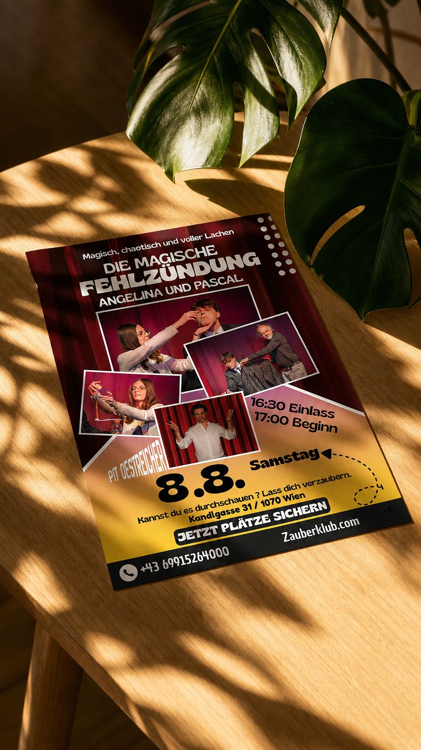 AI product shot of 8.8 August Zaubershow / im 7 Bezirk /