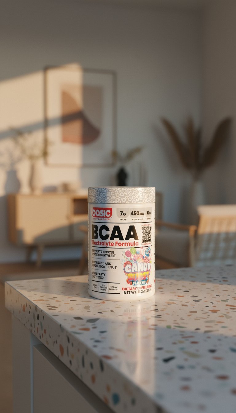 AI product shot of Basic BCAA - Candy Burst