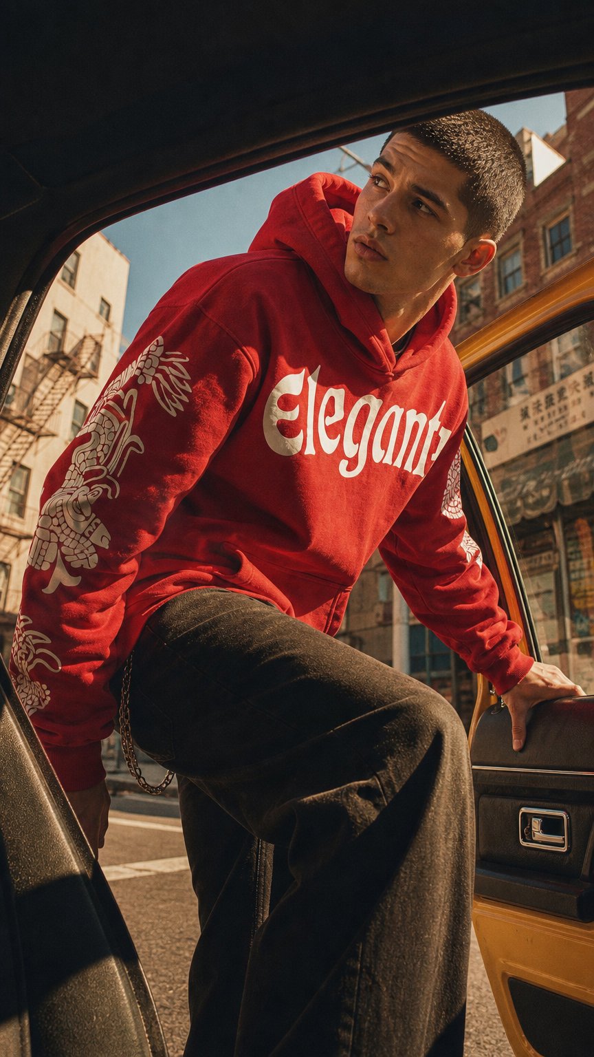 AI product shot of Elegante hoodie