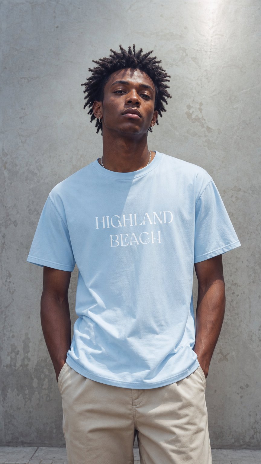AI product shot of Highland Beach Heritage Tee