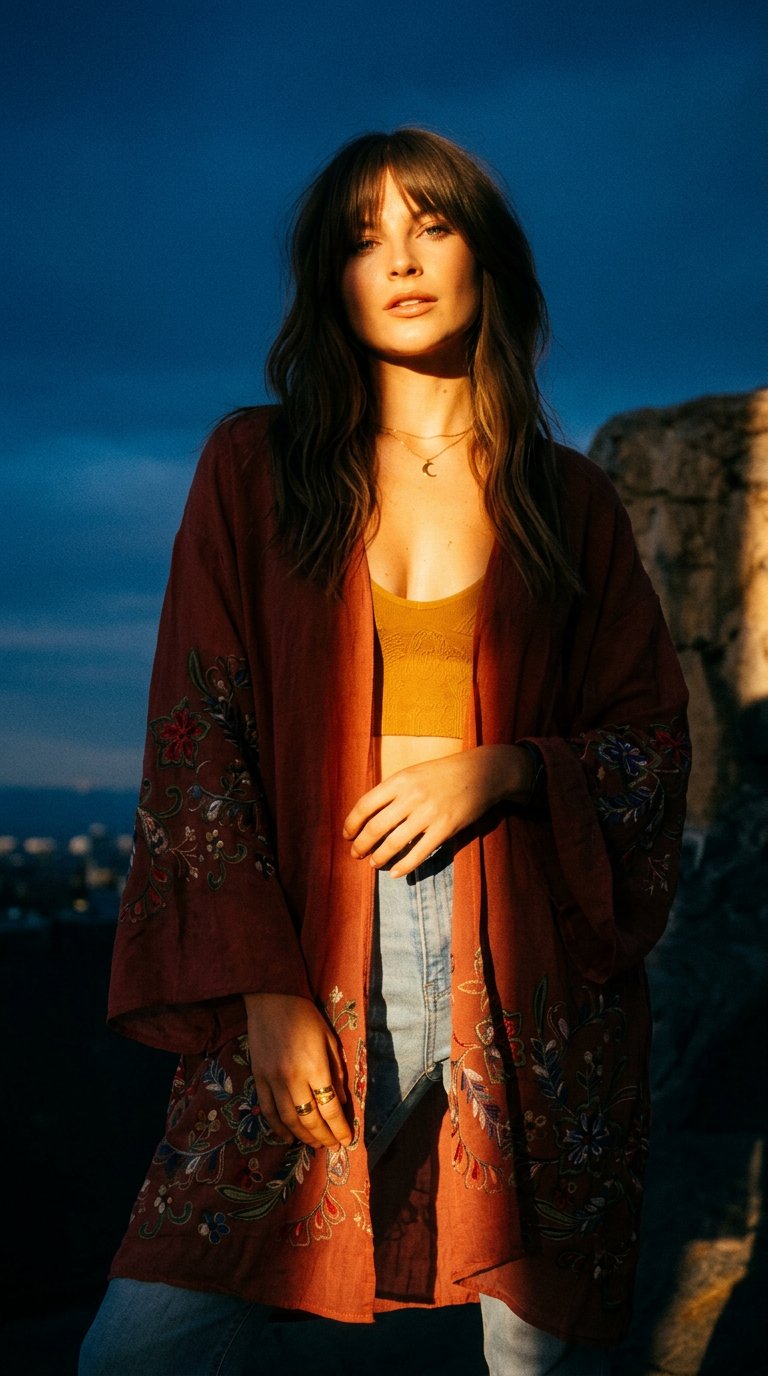AI product shot of Fun In Florals Kimono