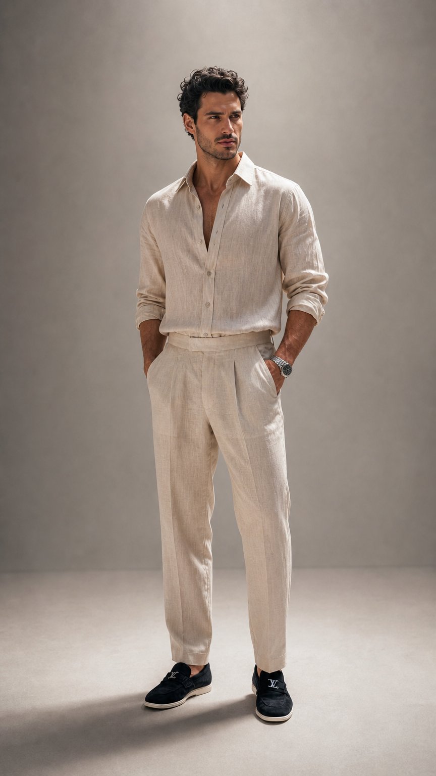 AI product shot of Linen Trouser