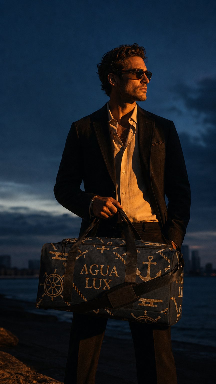 AI product shot of Agua Lux Weekender