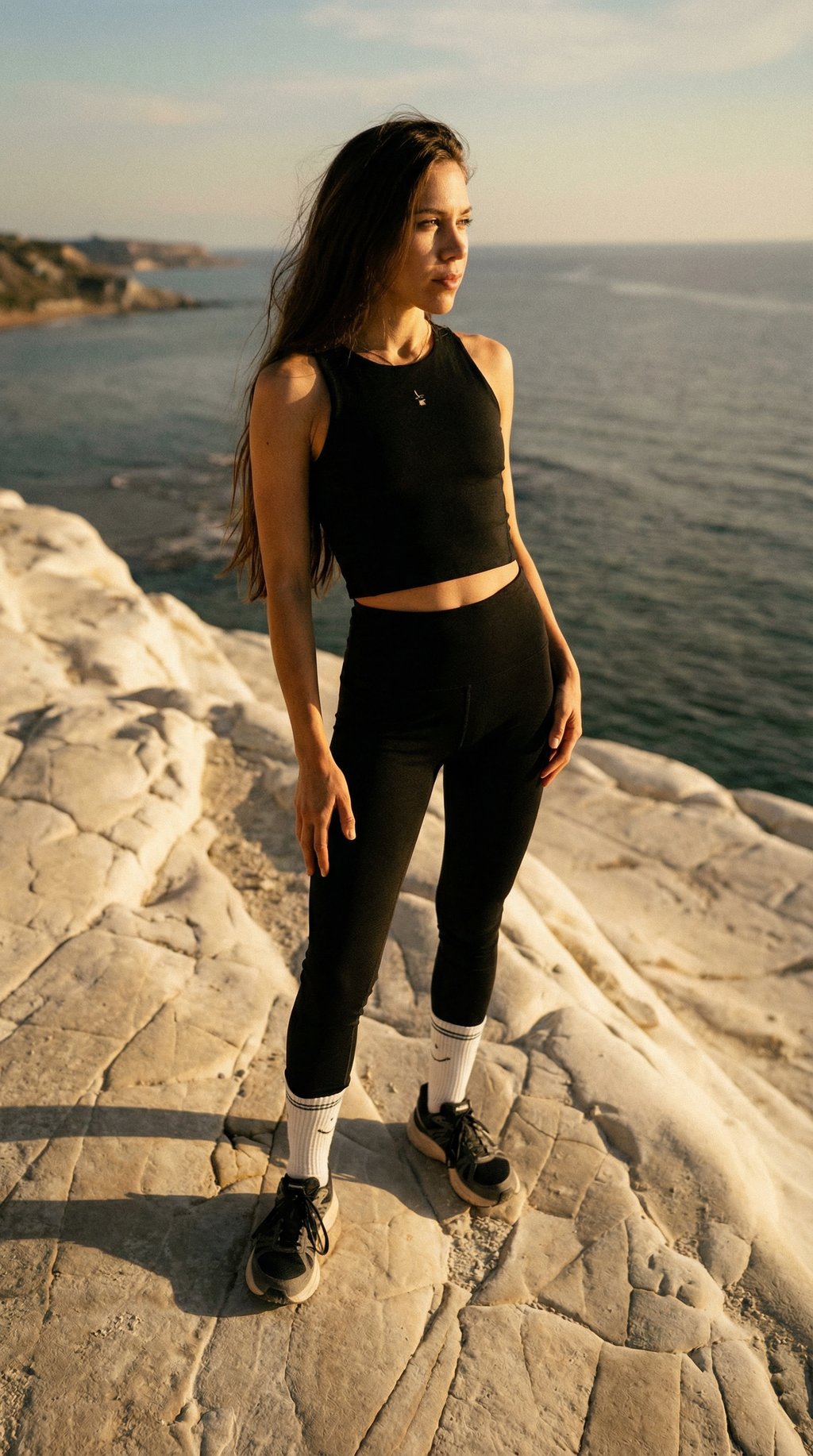 AI product shot of AINÉ POWER™ LEGGINGS BLACK