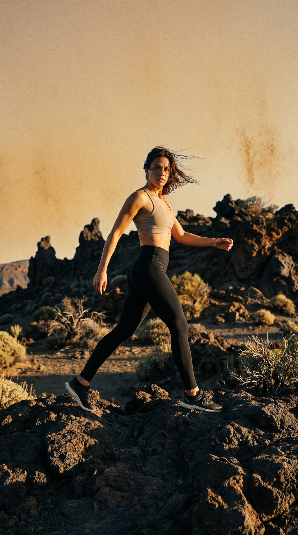 AI product shot of AINÉ POWER™ LEGGINGS BLACK