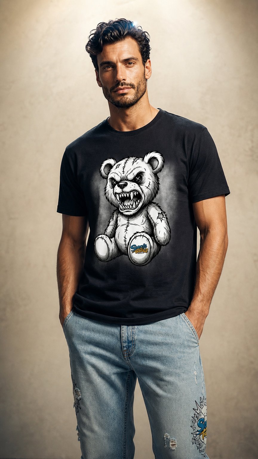 AI product shot of Limited Edition Bear Washed T-Shirt