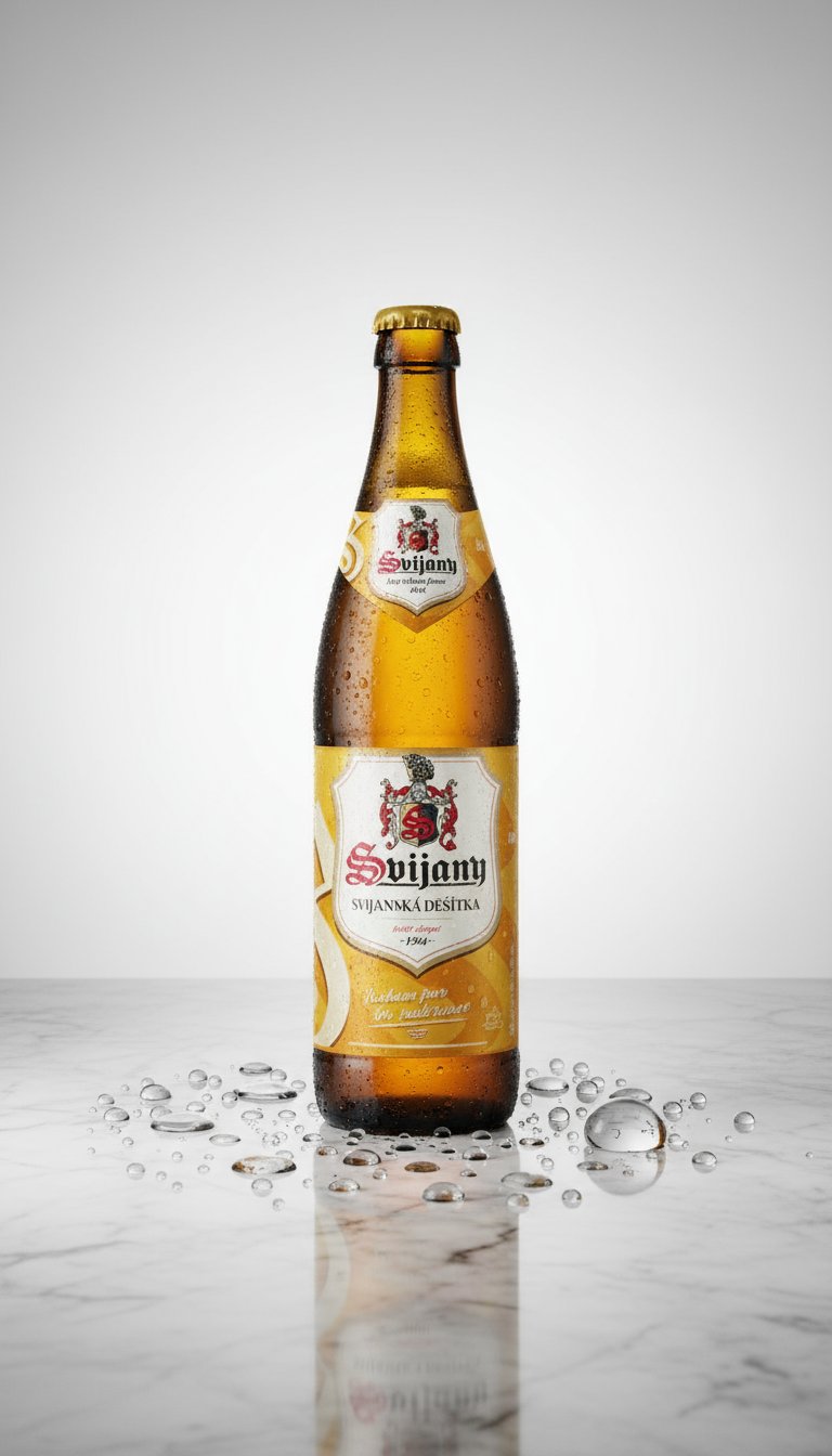 AI product shot of SVIJANSKÁ DESÍTKA 4% x 1 Ladă (20 sticle)