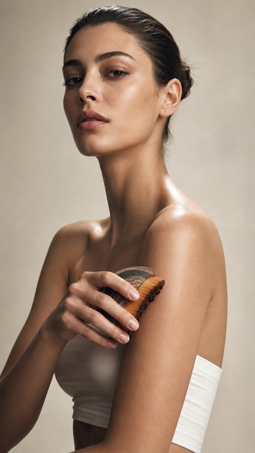 AI product shot of The Lymphatic Brush Face & Body COMBO/ Lymphdrainage zu Hause