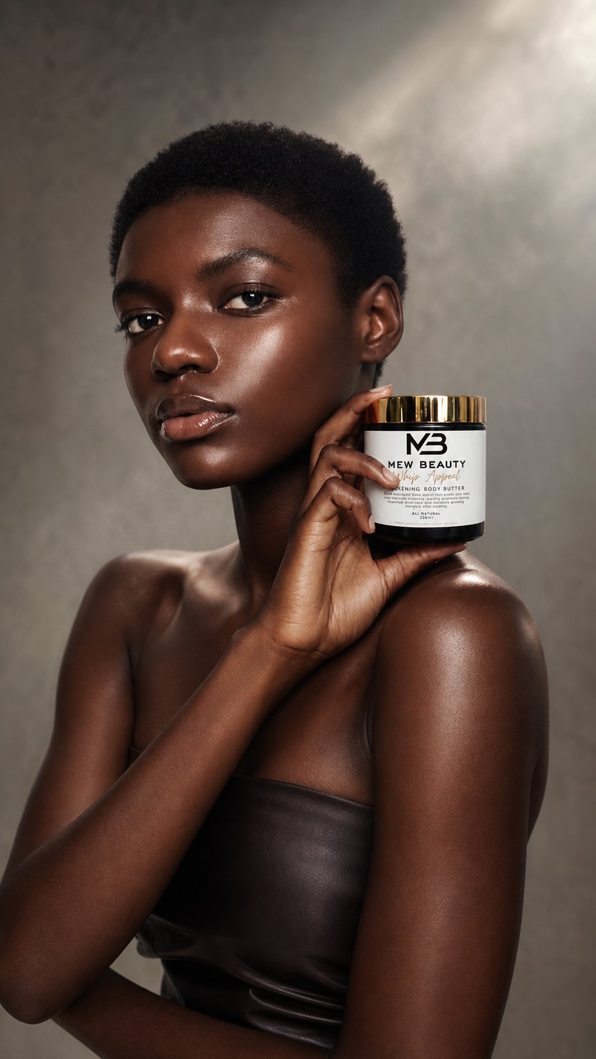 AI product shot of MEW Beauty Whip Appeal Body Butter