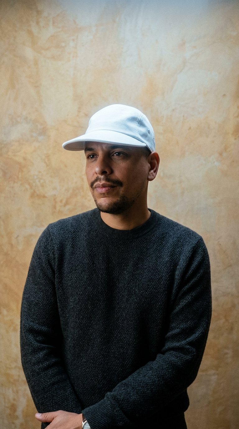AI product shot of Long Bill Hat