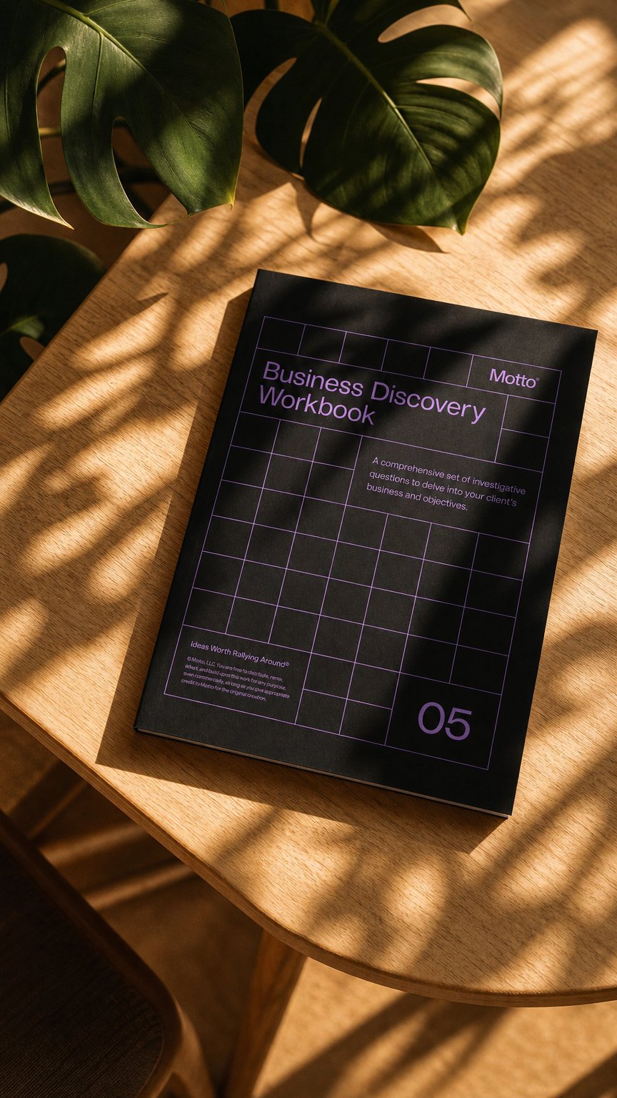 AI product shot of Motto® Business Discovery Workbook