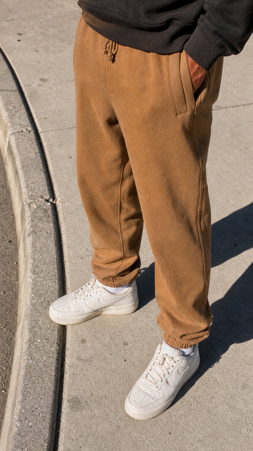 AI product shot of Wemoto Miller Pants Cinnamon