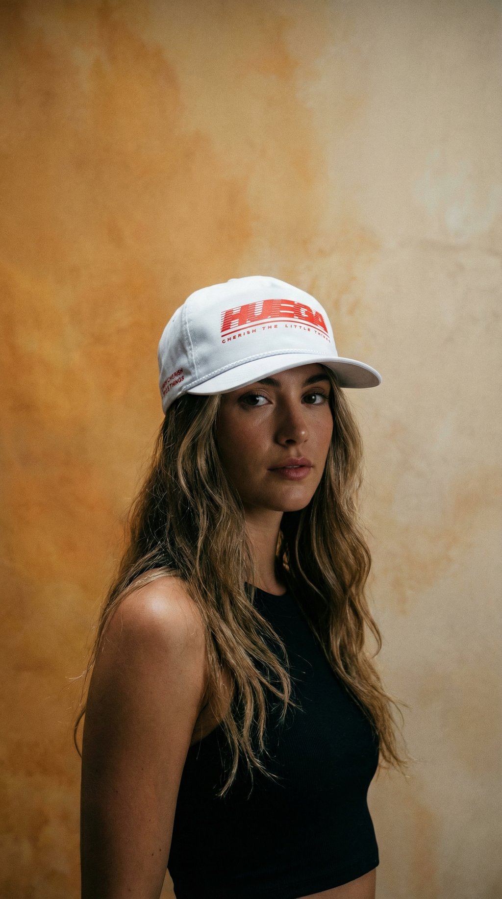 AI product shot of Tidal | White Nylon Hat