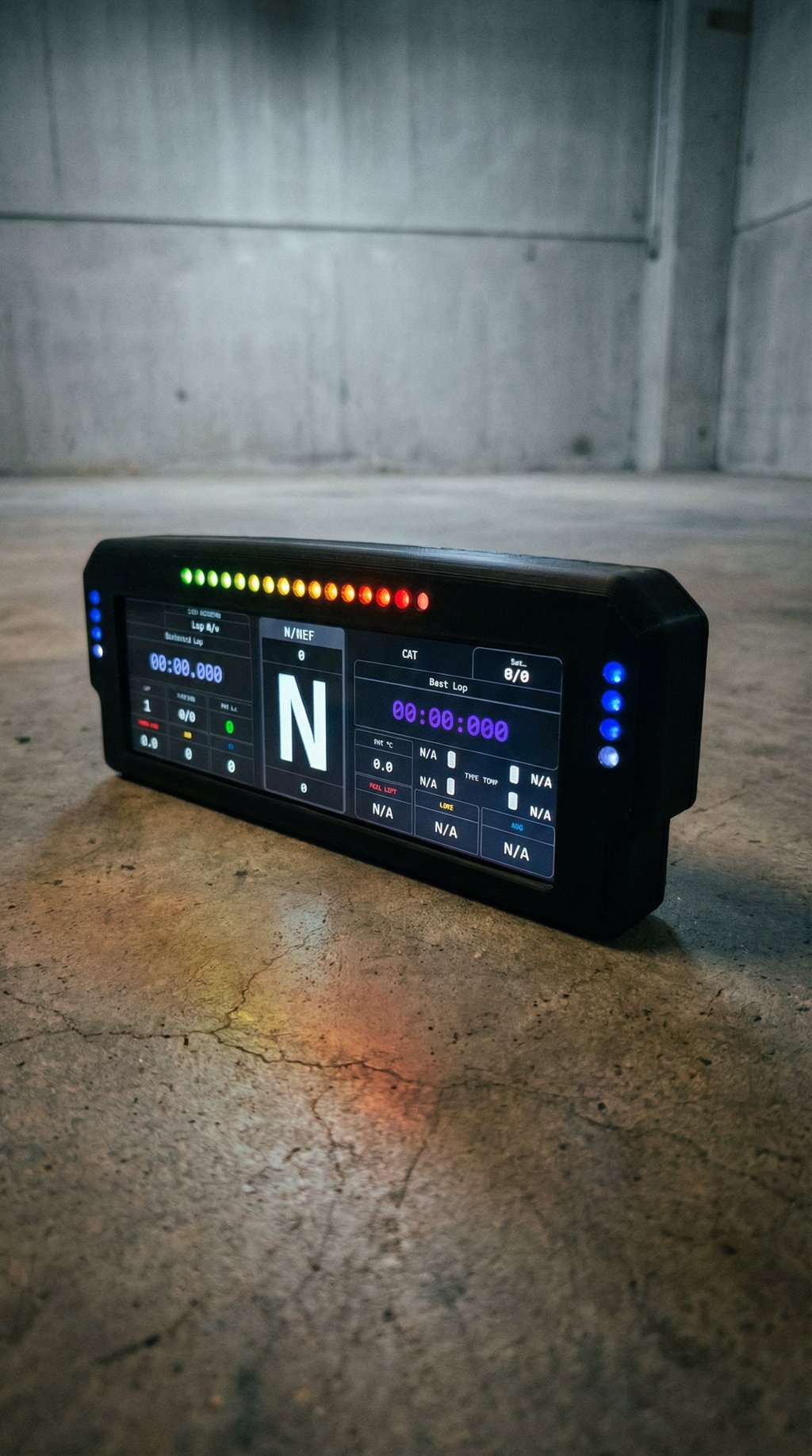AI product shot of 7.8" Widescreen DDU Touchscreen with 24 RPM Lights