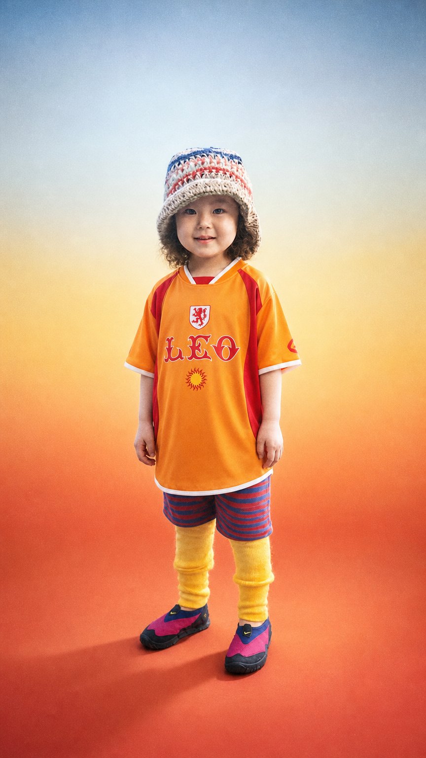 AI product shot of leo soccer jersey