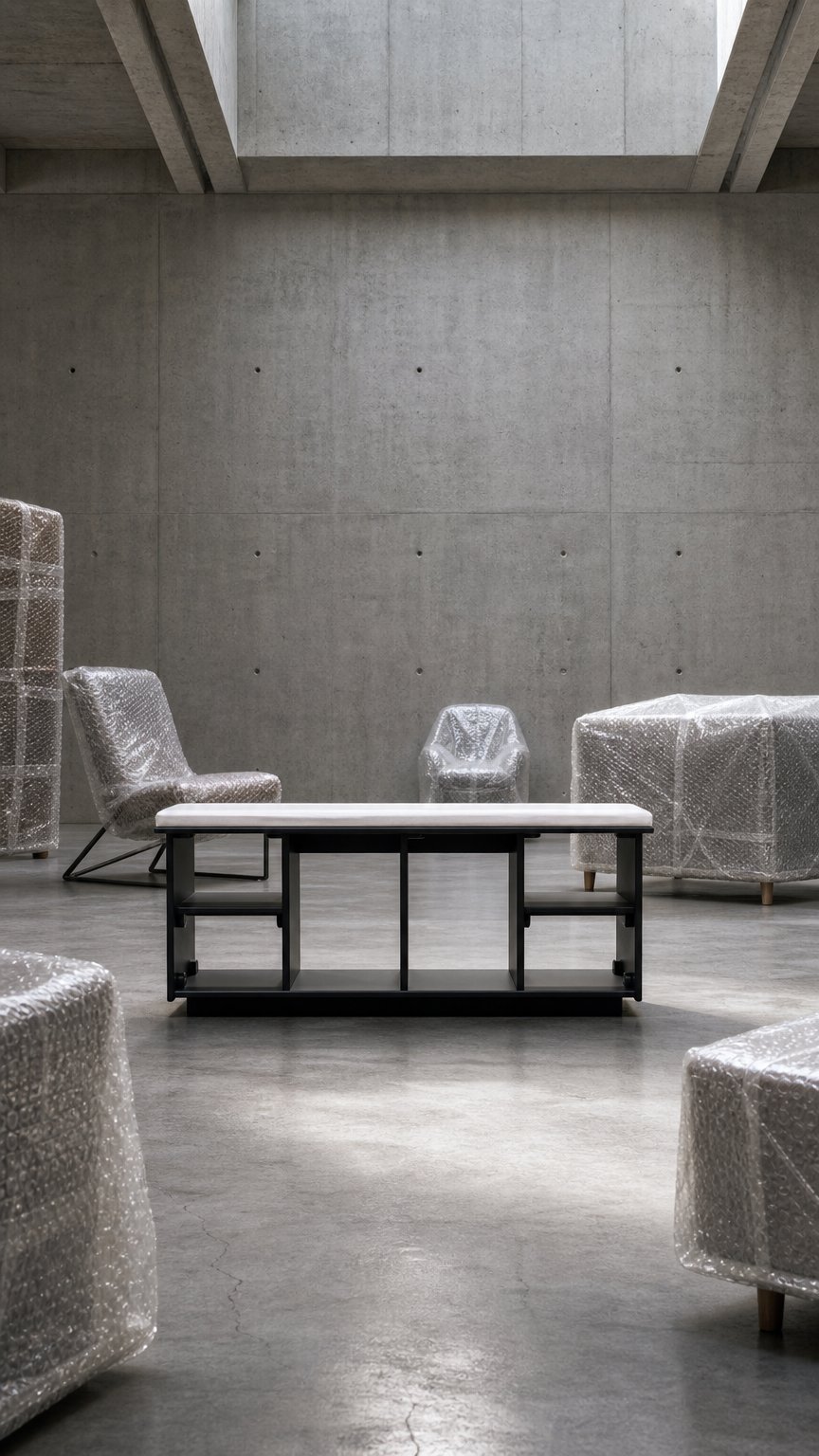 AI product shot of Cubby Bench