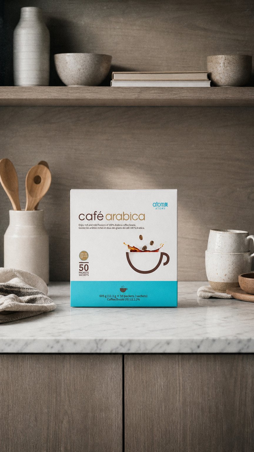 AI product shot of Cafe Arabica (12.1g x 50 Packets)