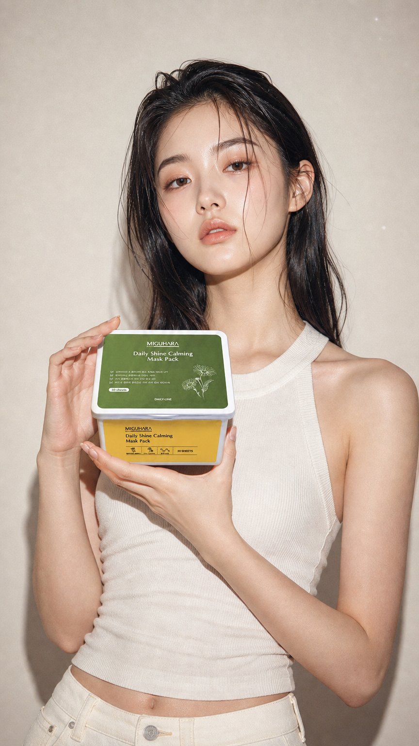 AI product shot of MIGUHARA-데일리 샤인 카밍 마스크 팩 시즌2