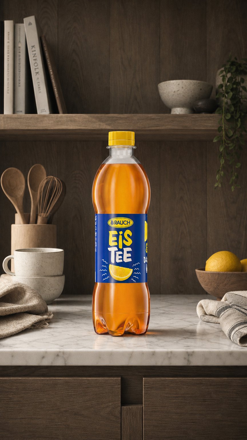 AI product shot of Rauch Eistee