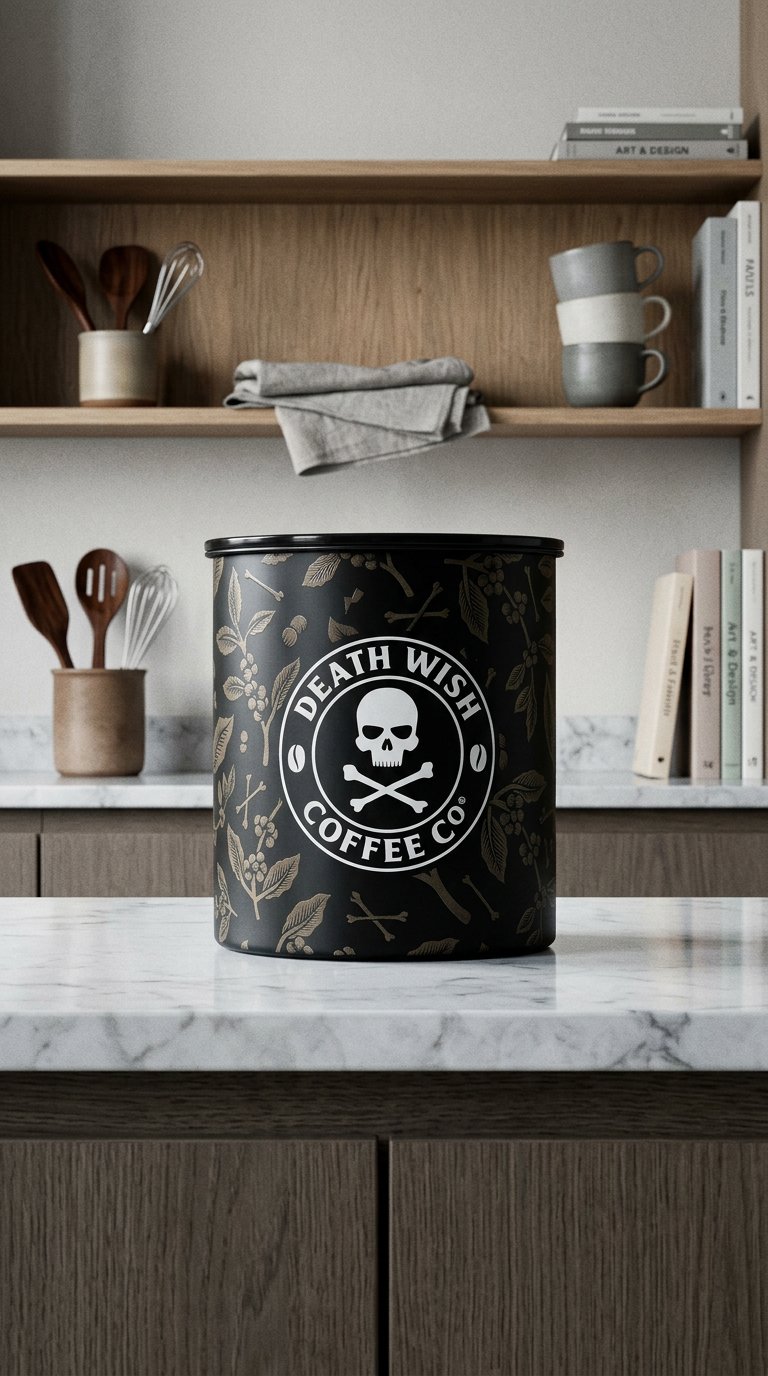 AI product shot of Let It Bloom Canister