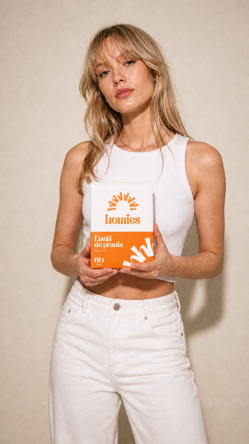 AI product shot of Listki do prania · Czysty Len