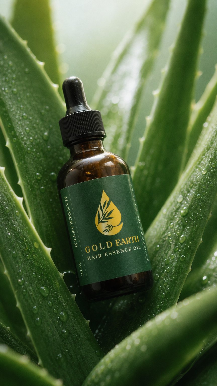 AI product shot of Everyday Self-Care Set by Gold Earth – Golden Glow Face, Body & Hair Oils (4 x Oils)