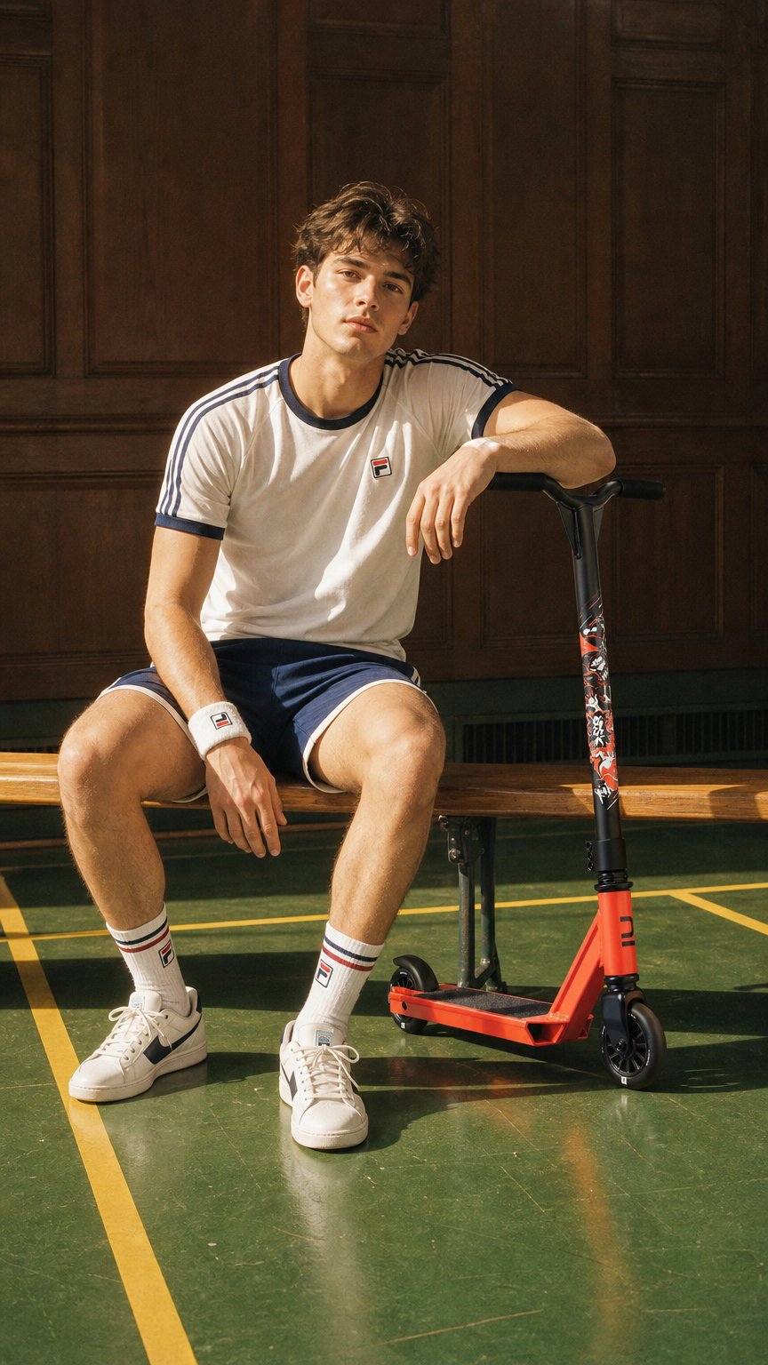 AI product shot of TROTTINETTE FREESTYLE MF100 ROUGE