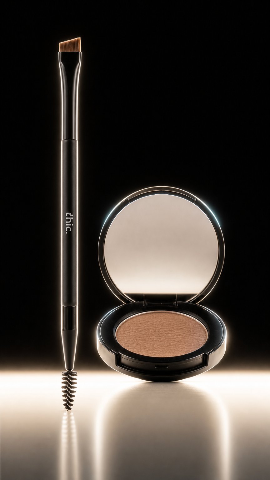 AI product shot of powder and duo brush