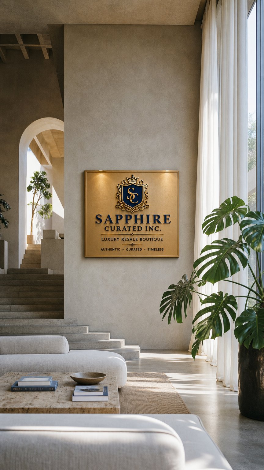 AI product shot of Sapphire Curated