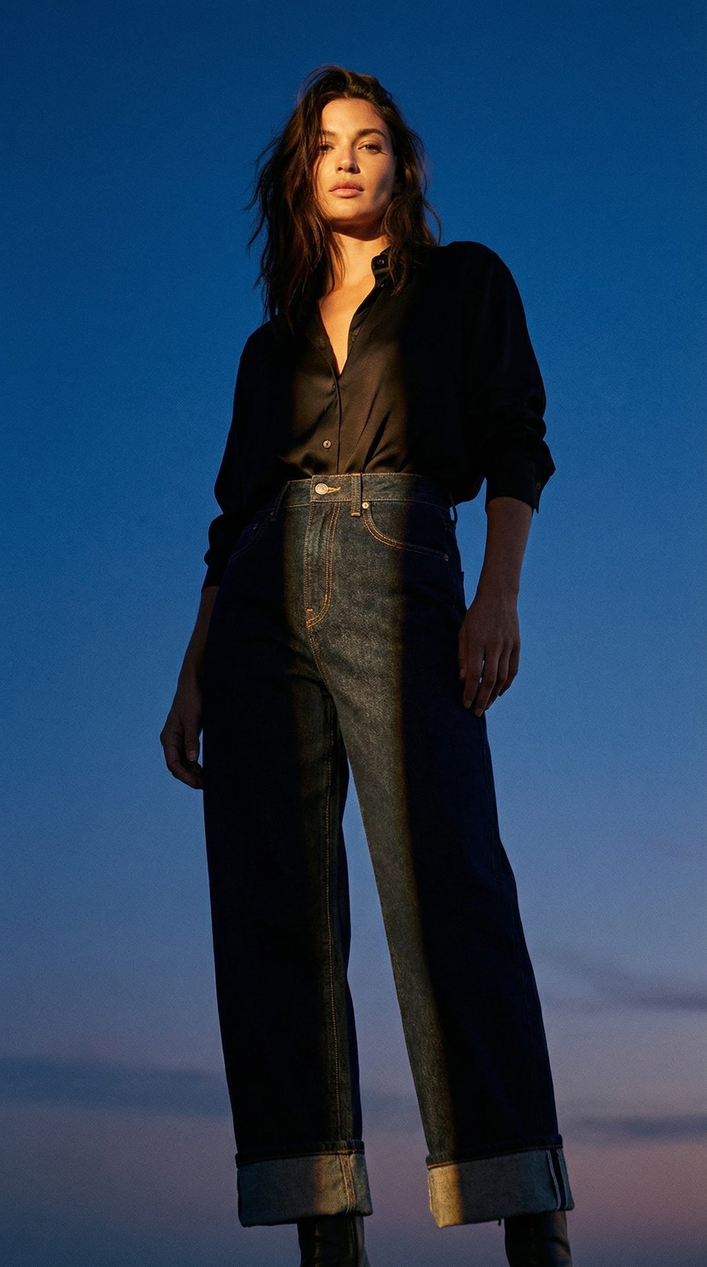 AI product shot of SPANXshape™ Authentic 360 Cuffed Horseshoe Jeans