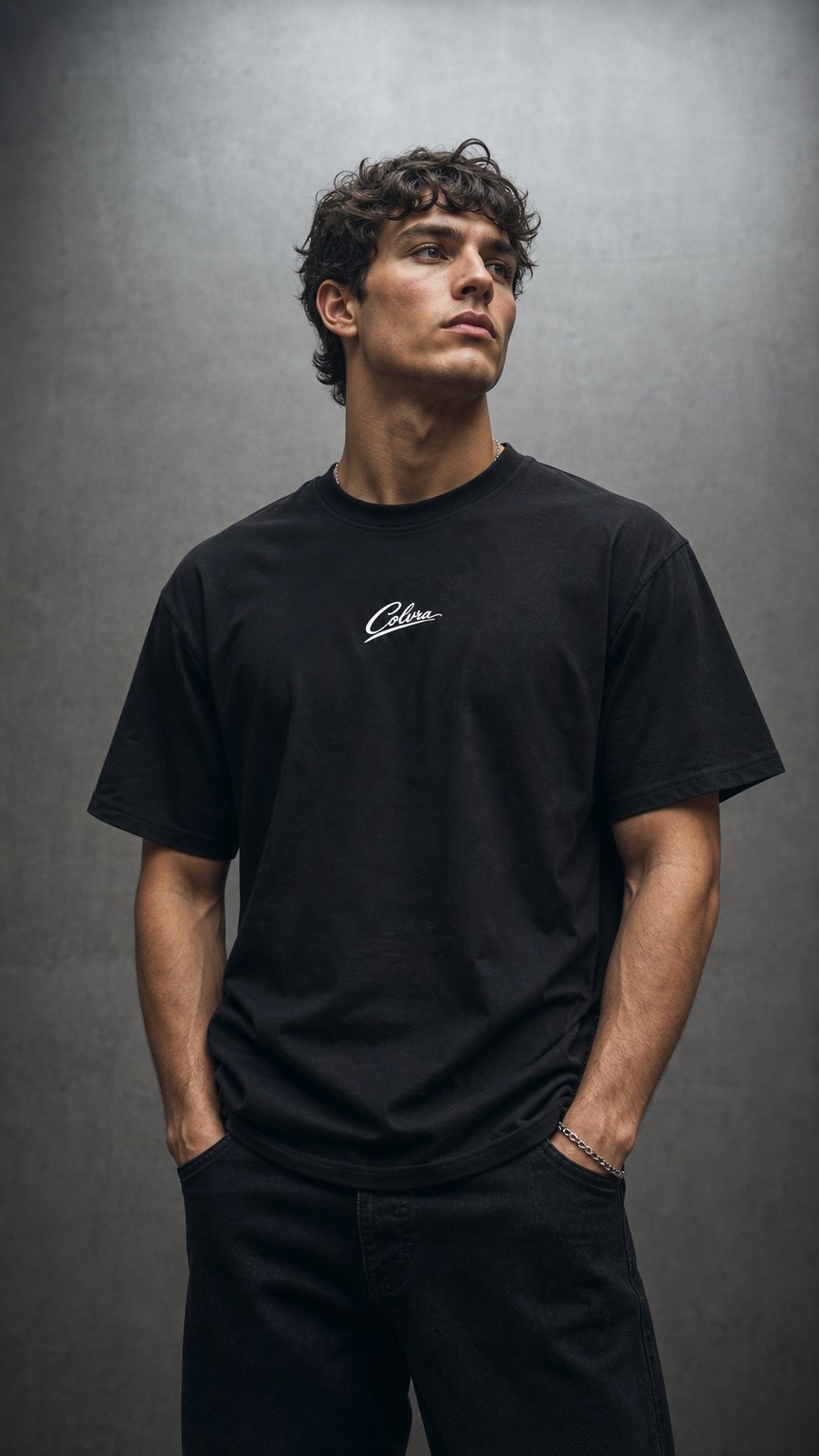 AI product shot of colvra tee