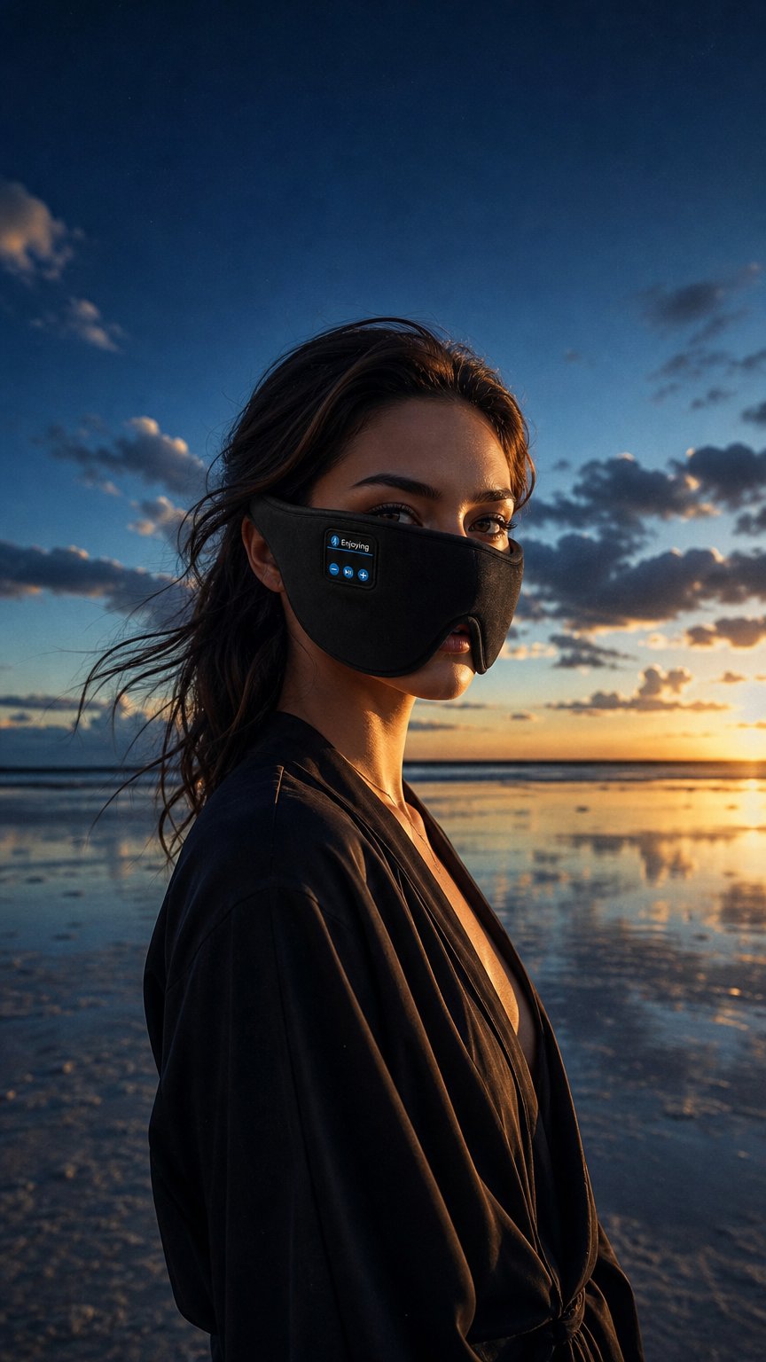 AI product shot of Honorium  Wireless SleepingMask