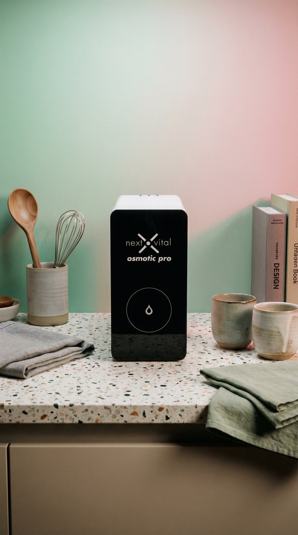 AI product shot of nextvital osmotic pro, 5 Stufen Umkehrosmoseanlage