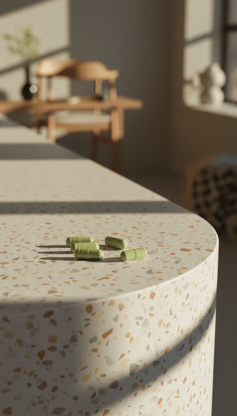 AI product shot of L-Theanine 400mg Capsules