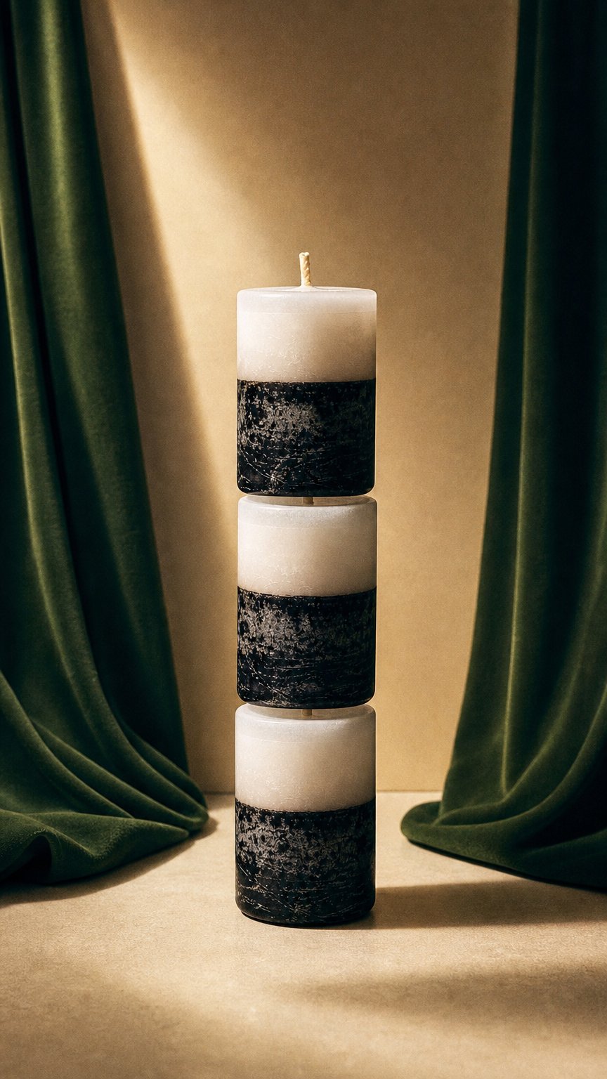 AI product shot of Reversing Votive Candle Brambleberry Oud Black & White Return to Sender Ritual Candle for Protection, Negativity Removal, Spirit Cleansing