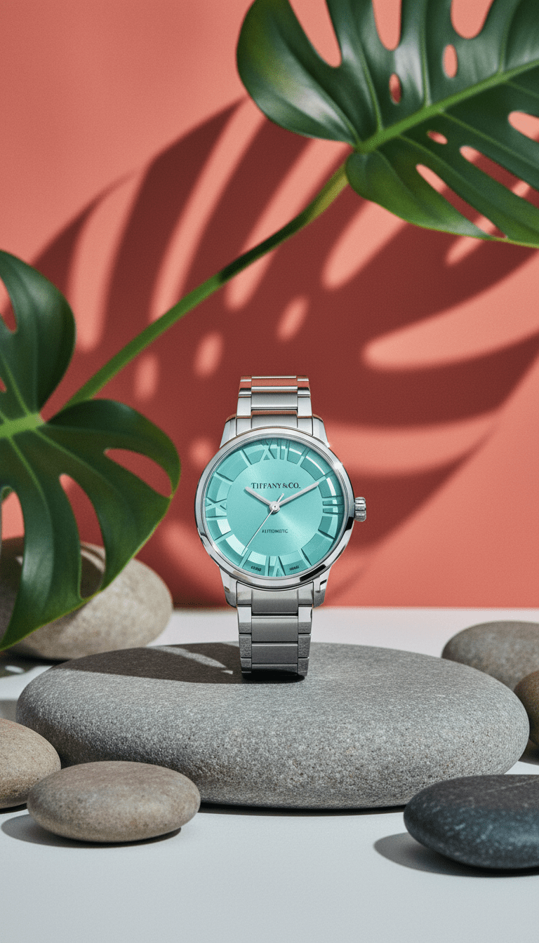 AI product shot of Atlas® 38mm Automatic Watch in Stainless Steel