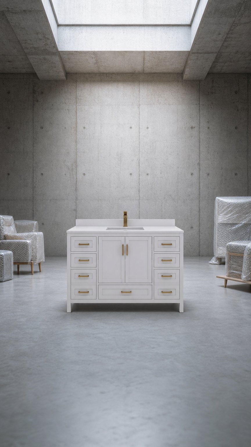 AI product shot of Rooh Bathroom Vanity 42"
