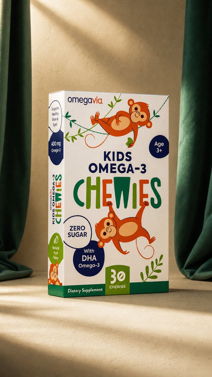 AI product shot of Kid's Omega-3 Chewies