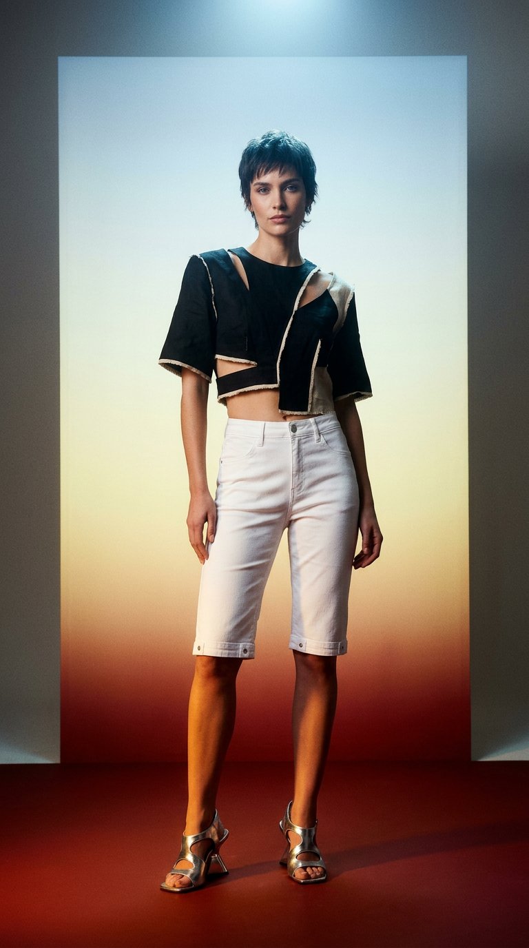 AI product shot of Custom Lightweight Short - White