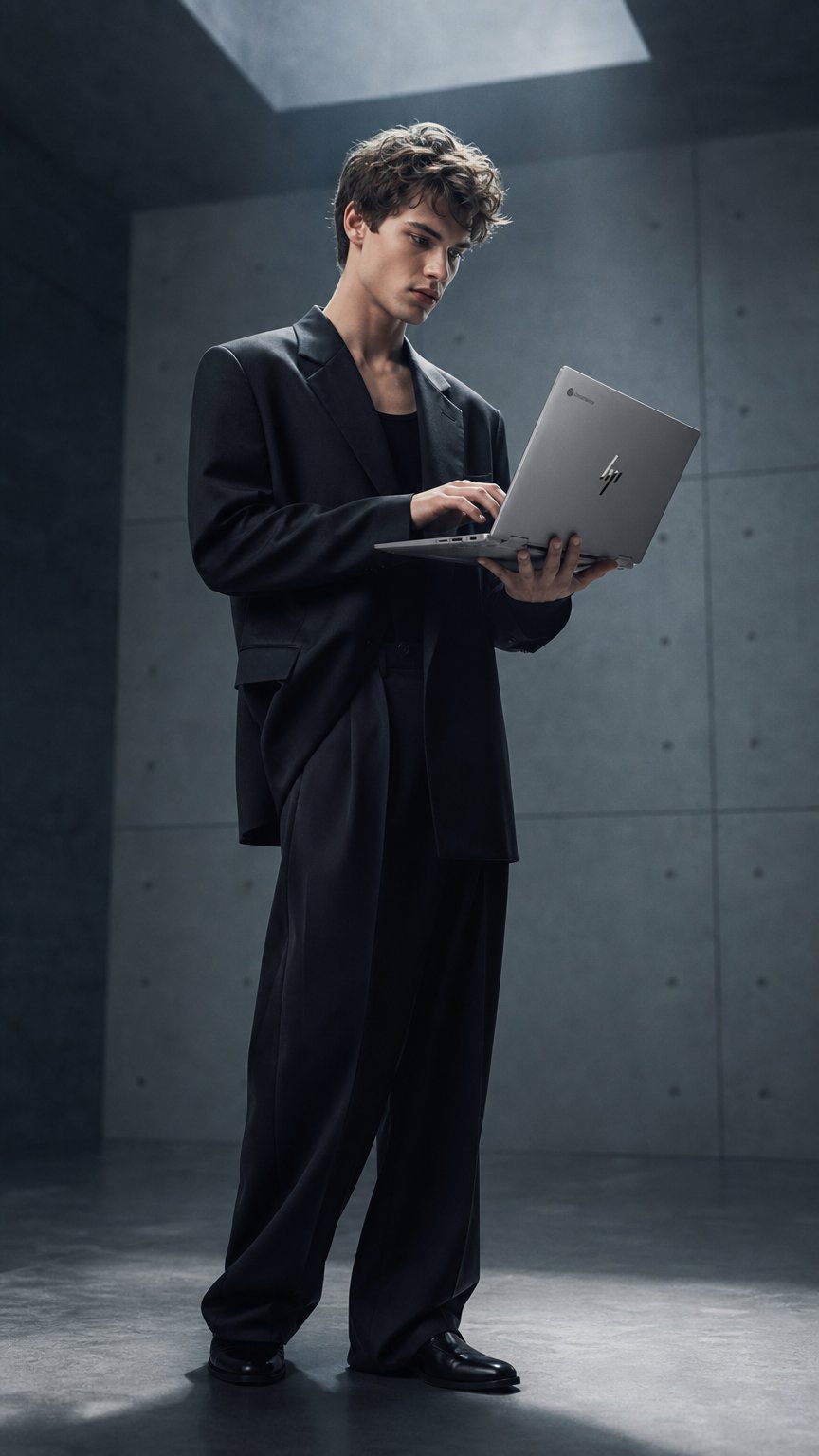 AI product shot of HP Chromebook x360 14c